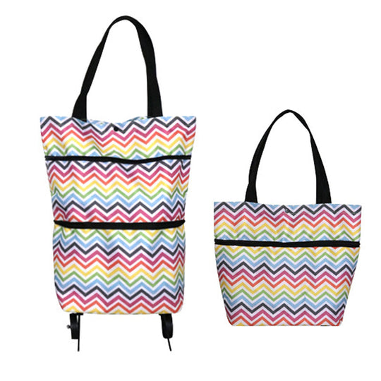 🔥Limited Offer ￡8.99!!⚡50K+ SOLD!🛍️2-in-1 Convertible shopping tote – hides wheels, holds 20kg, expands with zipper!