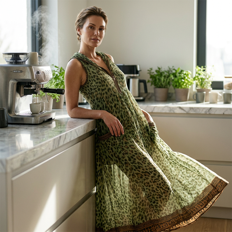 ⌛Limited-time offer-Women's Summer Leopard Printed Maxi Dress