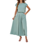 ⌛Limited-time offer-Women's Casual Solid Color Top and Skirt Set