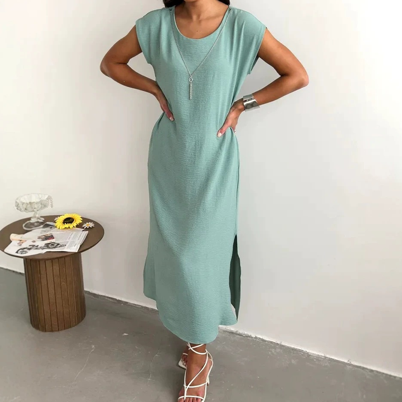 Women's Summer Sleeveless Side Slit Dress