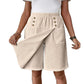 Women's Knee-Length Asymmetrical Wrap Shorts