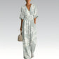 ⌛Limited-time offer-Women's Elegant V-Neck Printed Jumpsuit