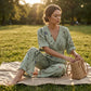 ⌛Limited-time offer-Women's Elegant V-Neck Printed Jumpsuit