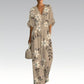 ⌛Limited-time offer-Women's Elegant V-Neck Printed Jumpsuit