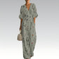 ⌛Limited-time offer-Women's Elegant V-Neck Printed Jumpsuit