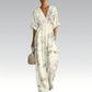 ⌛Limited-time offer-Women's Elegant V-Neck Printed Jumpsuit