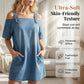 ⌛Limited-time offer-Women‘s Denim Dress with Adjustable Buckles and Pockets