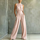 💥50% off on the last day-Women's Sleeveless Mock Neck Wide-Leg Jumpsuit