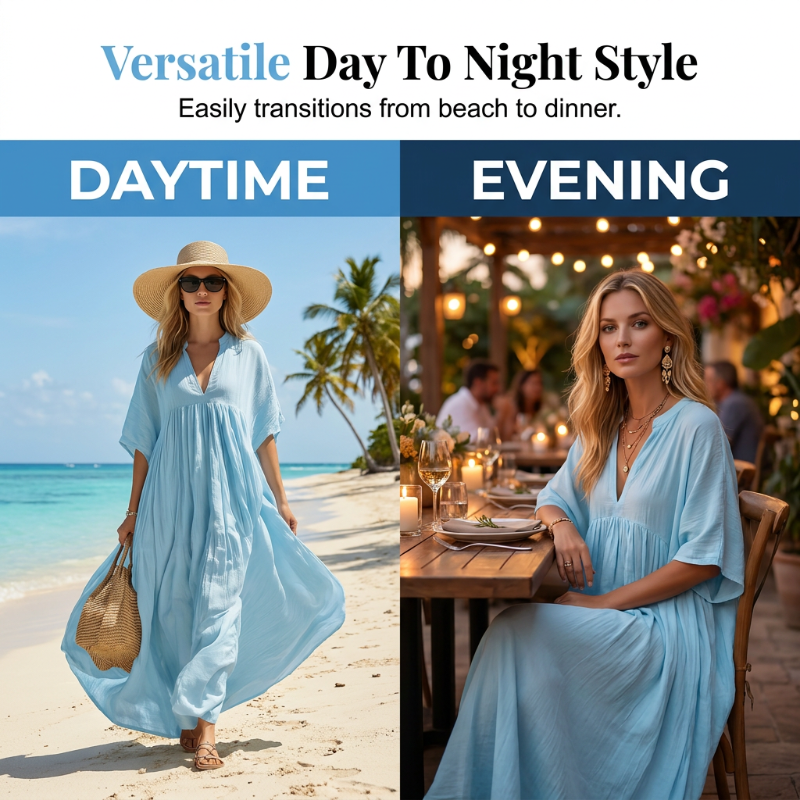 💥50% off on the last day-Women’s Flowy V-Neck Summer Maxi Dress