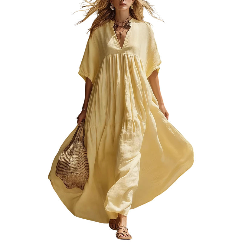 💥50% off on the last day-Women’s Flowy V-Neck Summer Maxi Dress