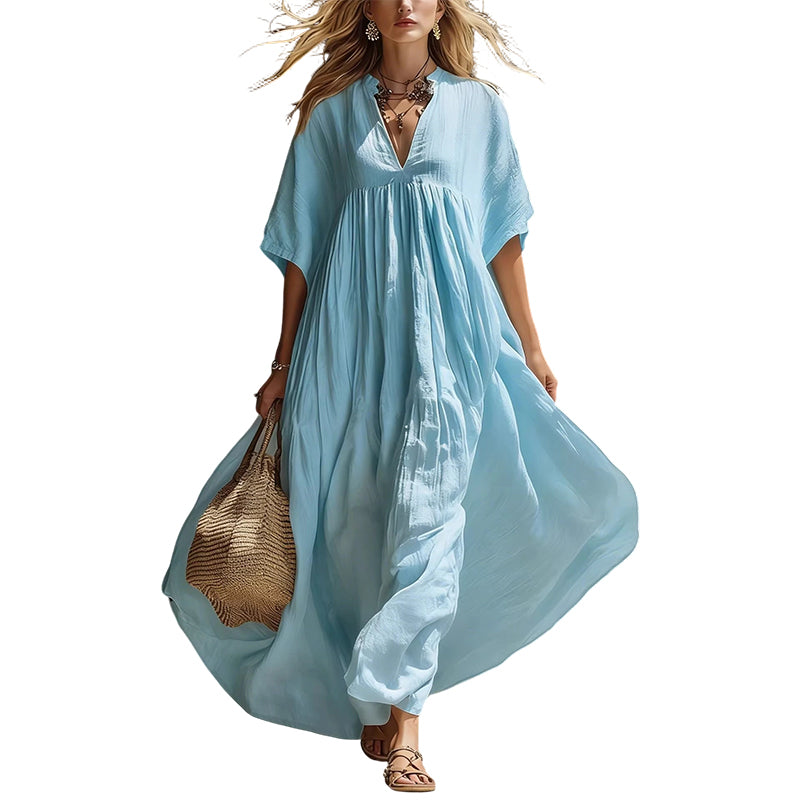 💥50% off on the last day-Women’s Flowy V-Neck Summer Maxi Dress