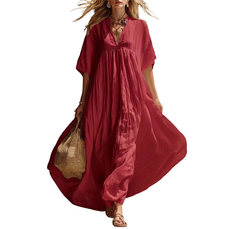 💥50% off on the last day-Women’s Flowy V-Neck Summer Maxi Dress