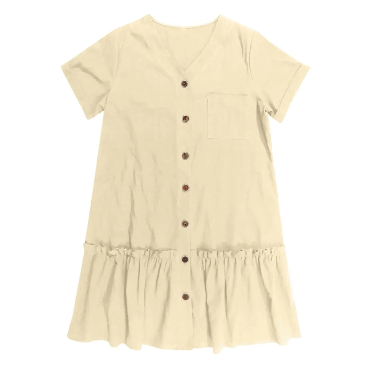 Casual Cotton Linen Dress