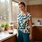 Womens's Elegant Print Two-Piece Set