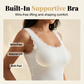Women's Slim Fit Sleeveless Top Ribbed Cami with Built-in Cups and Lace