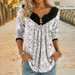 Women's Printed V-Neck Long Sleeve T-Shirt