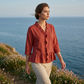 Women's Elegant Ruffled V-Neck Top