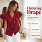 Elegant Ruffle V-Neck Blouse