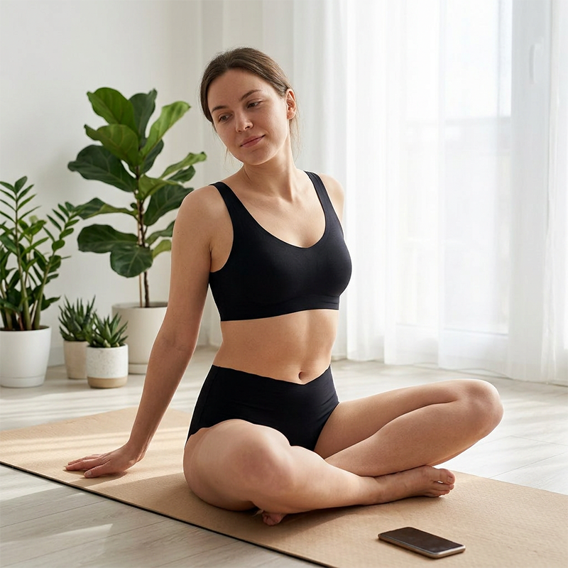 Seamless Thong for Active Yoga