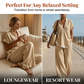 Women's V-Neck Top and Wide-Leg Pants Lounge Set