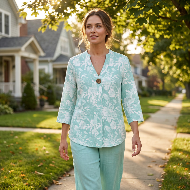 Women's Casual V-Neck 2-Piece Set