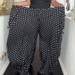 Women's Casual Wide Leg Polka Dot Pants