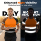 Men’s Fluorescent Color Block Athletic Shirt Outdoor Safety Tee