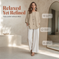 Women's Loose Top & Wide-Leg Pants 2-Piece Set