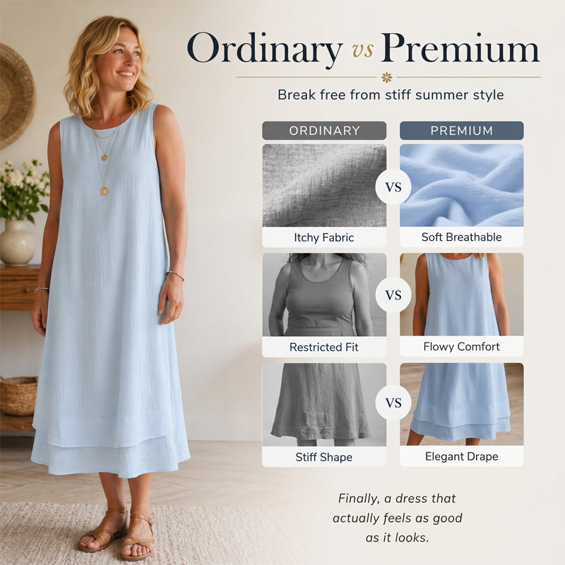 Women's Summer Sleeveless Tiered Dress