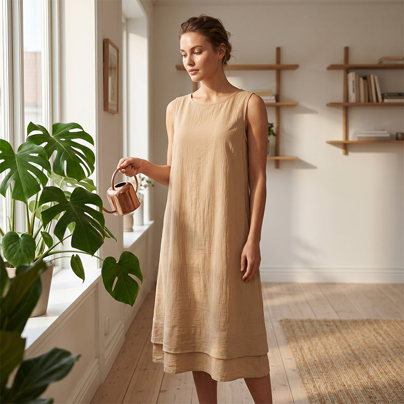 Women's Summer Sleeveless Tiered Dress