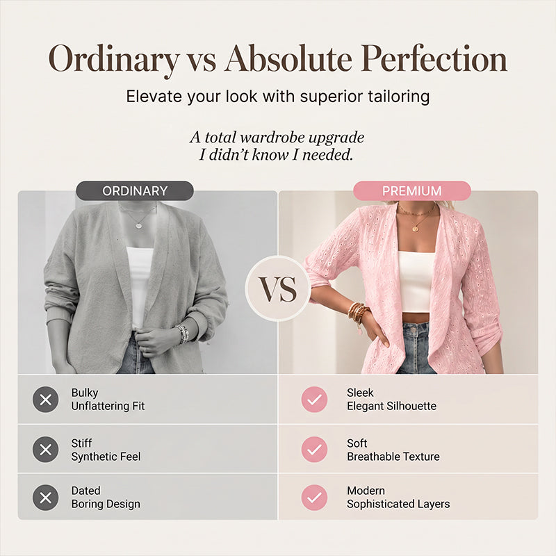 🌸Summer Specials-Women's Casual Textured Open Front Cardigan