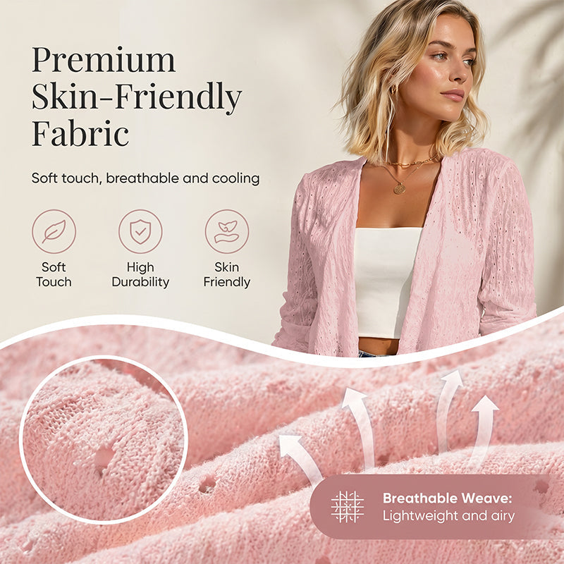 🌸Summer Specials-Women's Casual Textured Open Front Cardigan