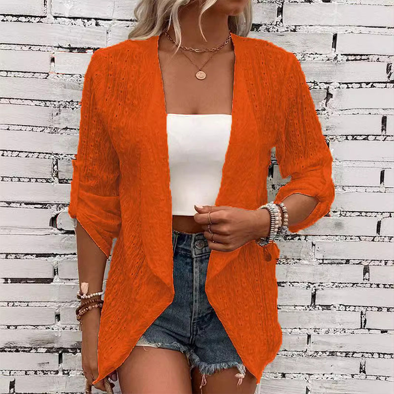 🌸Summer Specials-Women's Casual Textured Open Front Cardigan