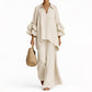 Women's Minimalist Long Sleeve Top & Wide Leg Pants
