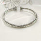 Vintage Floral Silver Bangle