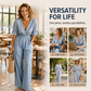Women's Elegant V-Neck Wide-Leg Jumpsuit