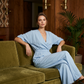 Women's Elegant V-Neck Wide-Leg Jumpsuit