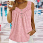 Women's Printed Sleeveless Top with Button Detail
