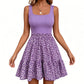 Women's Summer Square Neck Floral Dress