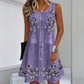Women's Sleeveless Floral Button Down Dress
