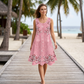 Women's Sleeveless Floral Button Down Dress