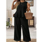 ⏰💰 50% OFF – Sleeveless Peplum Top & Wide-Leg Pants Set – Effortless Style in 1 Click! | Flattering Peplum + Flowy Pants | Ready-to-Wear Outfit 👚👖✨🌸