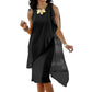 Women's Sleeveless Round Neck Irregular Hem Dress