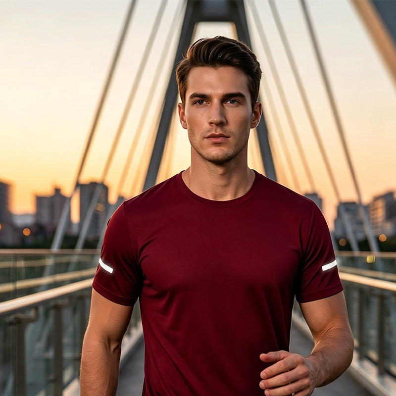 Men Sports Training Tee Breathable Fitness Top