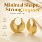 Women's Fashion Textured Hoop Earrings