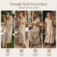 Women's Short Sleeve V-Neck Maxi Dress