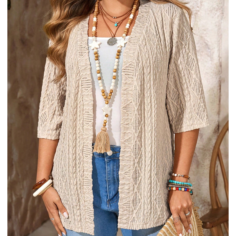 Women's Casual Open-Front Knit Cardigan