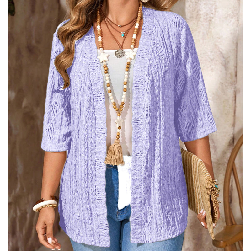 Women's Casual Open-Front Knit Cardigan