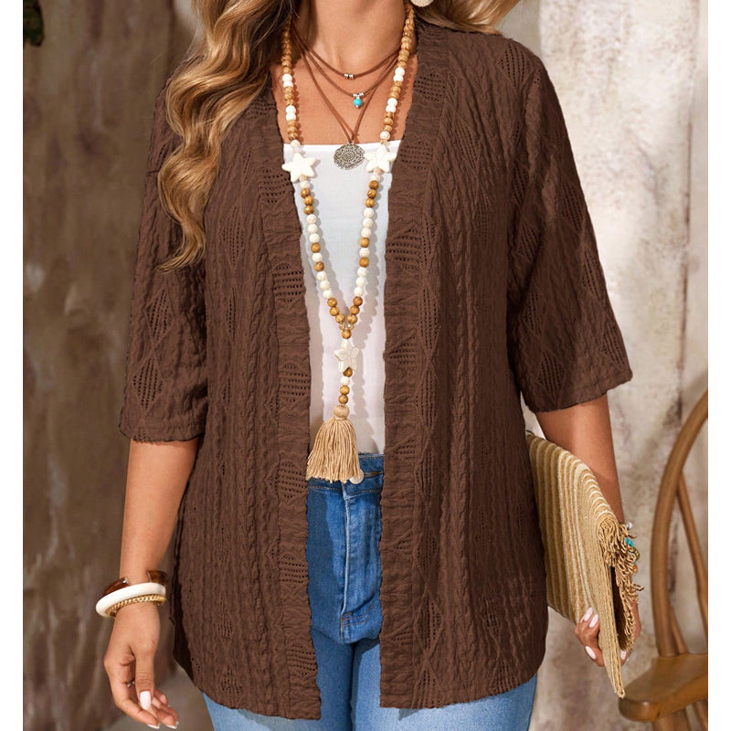 Women's Casual Open-Front Knit Cardigan
