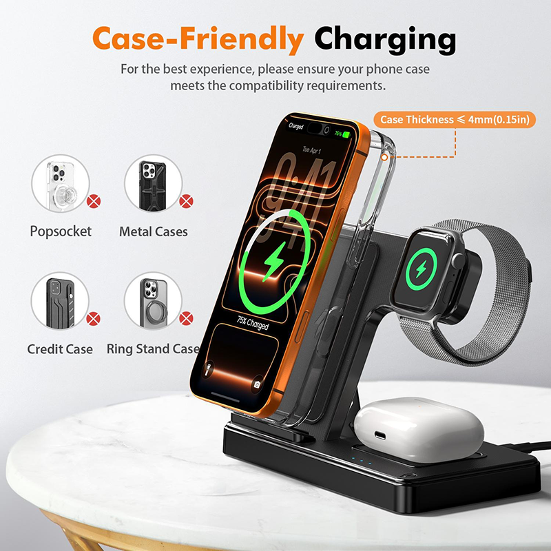 3-in-1 Foldable Wireless Charging Stand